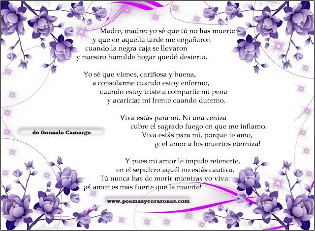 Poemas para mamas ~ Poemas y Corazones