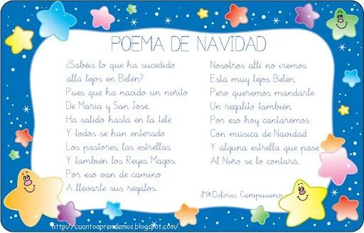 Poemas Navidenos Para Ninos En Ingles - poemasiamistad.