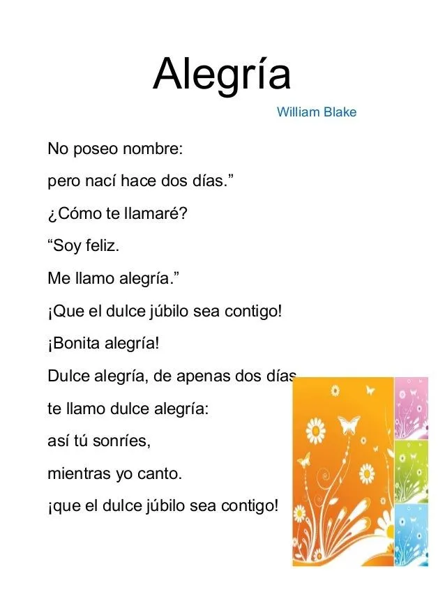 Poemas para niños de primaria