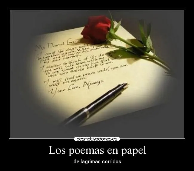 Los poemas en papel | Desmotivaciones