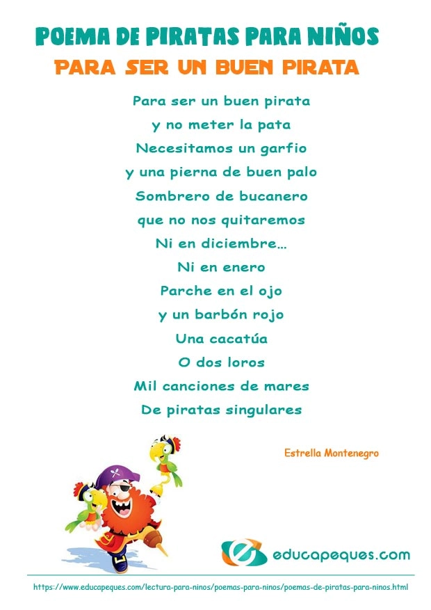 Poemas de piratas para niños ▷ Para ser un buen pirata