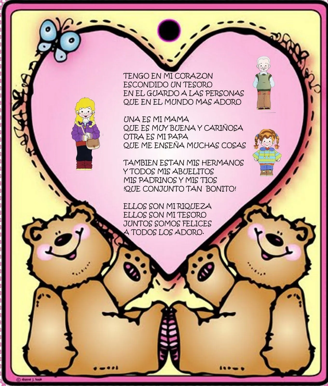 Poesia De La Familia Infantil | Regalos para hacer | Pinterest ...