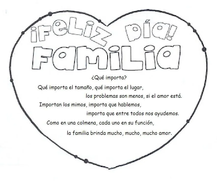 Poesia Familia Para Niños | día familia | Pinterest