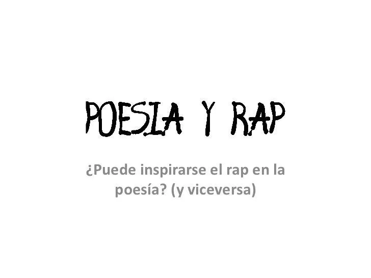 Poesia y rap