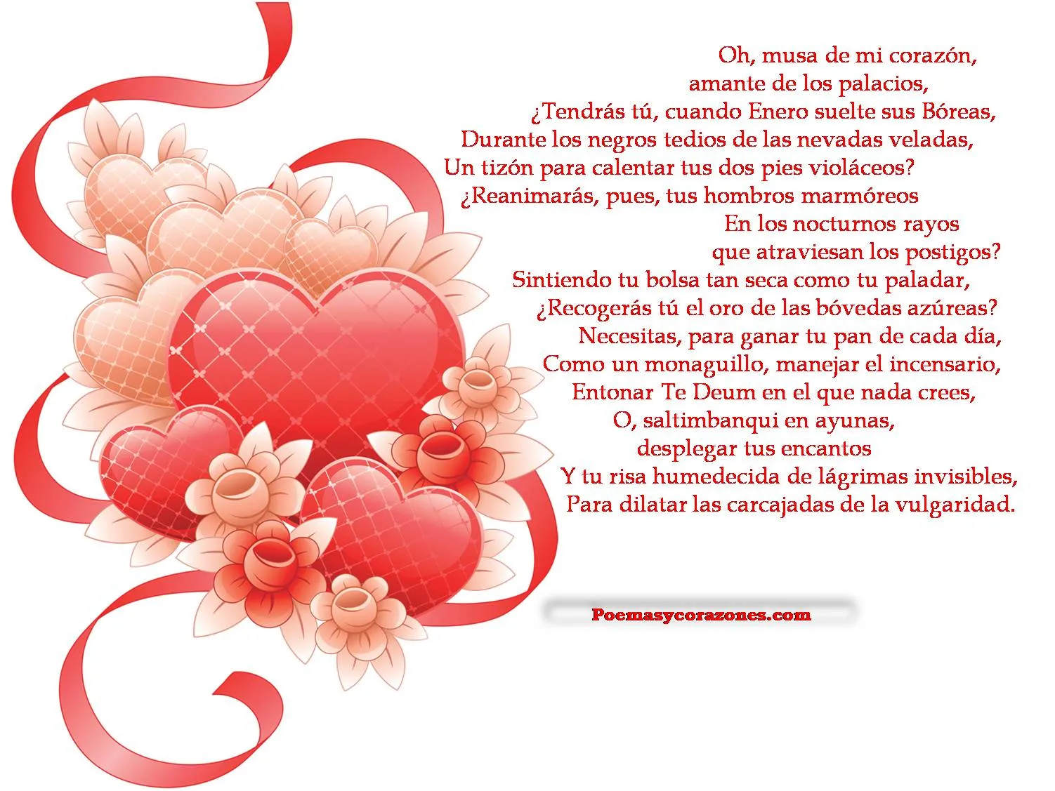 Poesías de amor y amistad ~ Poemas y Corazones