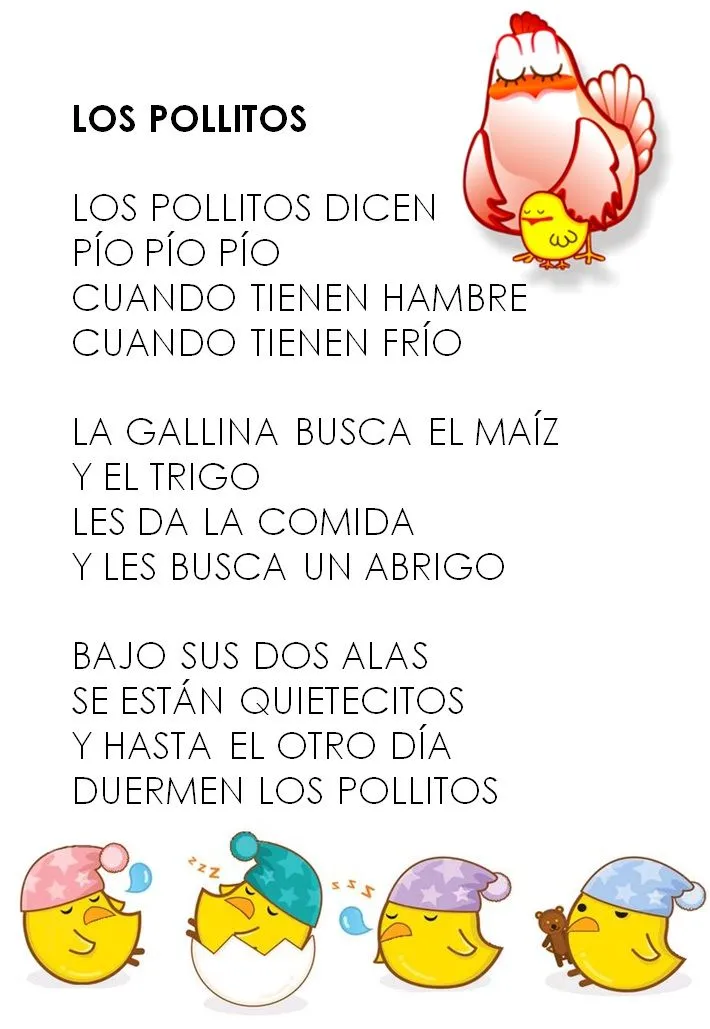 Poesias de 2 a 3 estrofas para niños de preescolar - Imagui