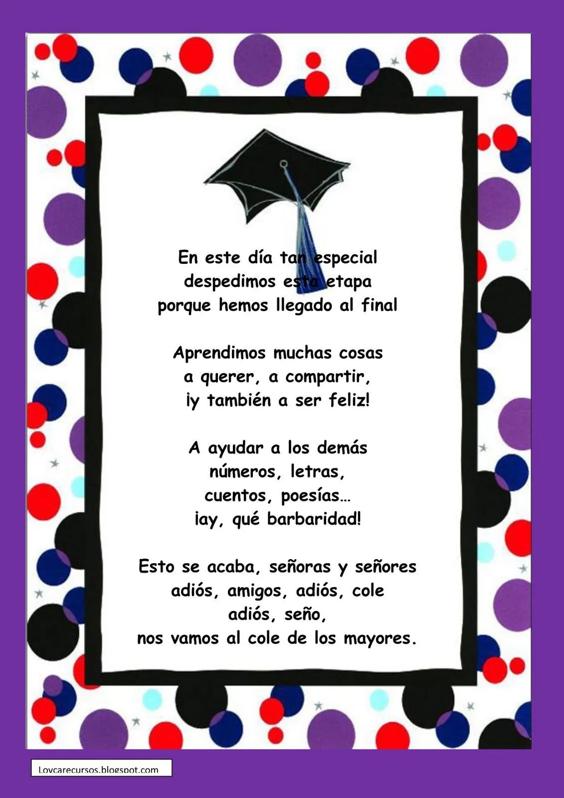 poesias de graduación infantil - Buscar con Google | Graduacion infantil, Palabras de graduacion, Graduación preescolar