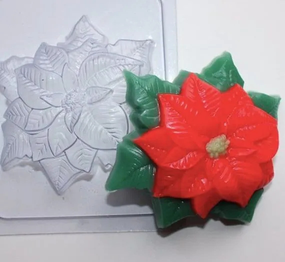 POINSETTIA MOLD molde de jabón molde de flores de Navidad - Etsy México