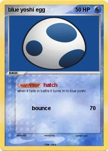 Pokémon blue yoshi egg - hatch - My Pokemon Card