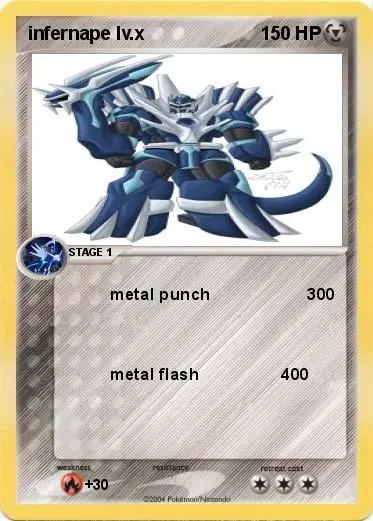 Pokémon infernape lv x 3 3 - metal punch 300 - My Pokemon Card