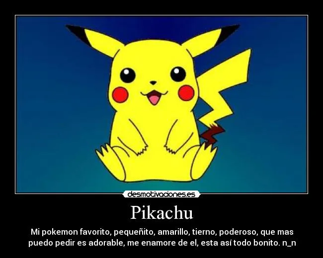 Pokemon pikachu tierno - Imagui