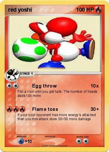 Pokémon red yoshi - Egg throw - My Pokemon Card