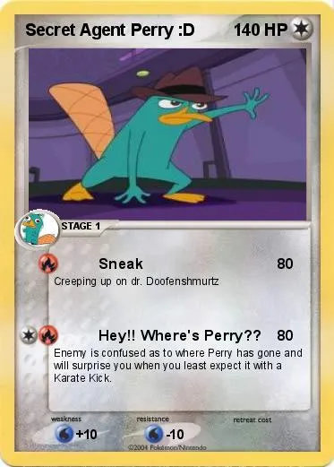 Pokémon Secret Agent Perry D - Sneak - My Pokemon Card