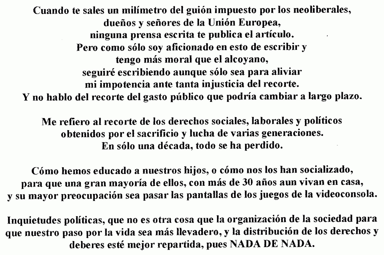 POLÍTICA A PIE DE CALLE... blog de luis perant fernández ...