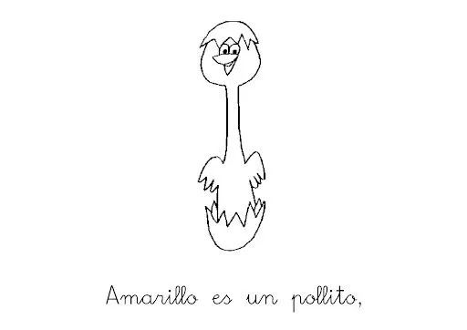 El pollito amarillito para colorear - Imagui