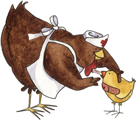 pollito enfermo cuidado por mama gallina pollitos para imprimir ...