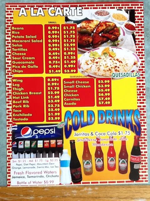 El Pollo Feliz: Menu