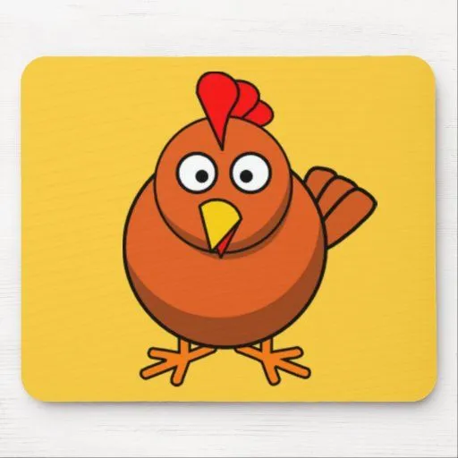 Pollo de la gallina del dibujo animado tapete de ratón | Zazzle