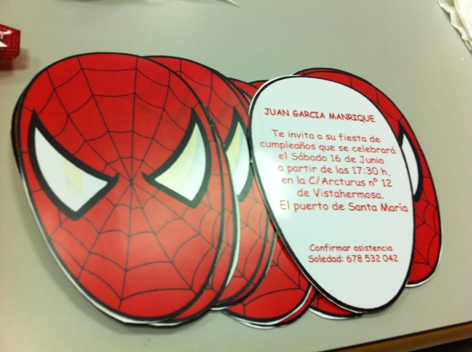 Pompones de seda: Cumple de Spiderman!