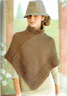 Poncho a dos agujas - ¡¡ Patrón facilito!! | Entretejida