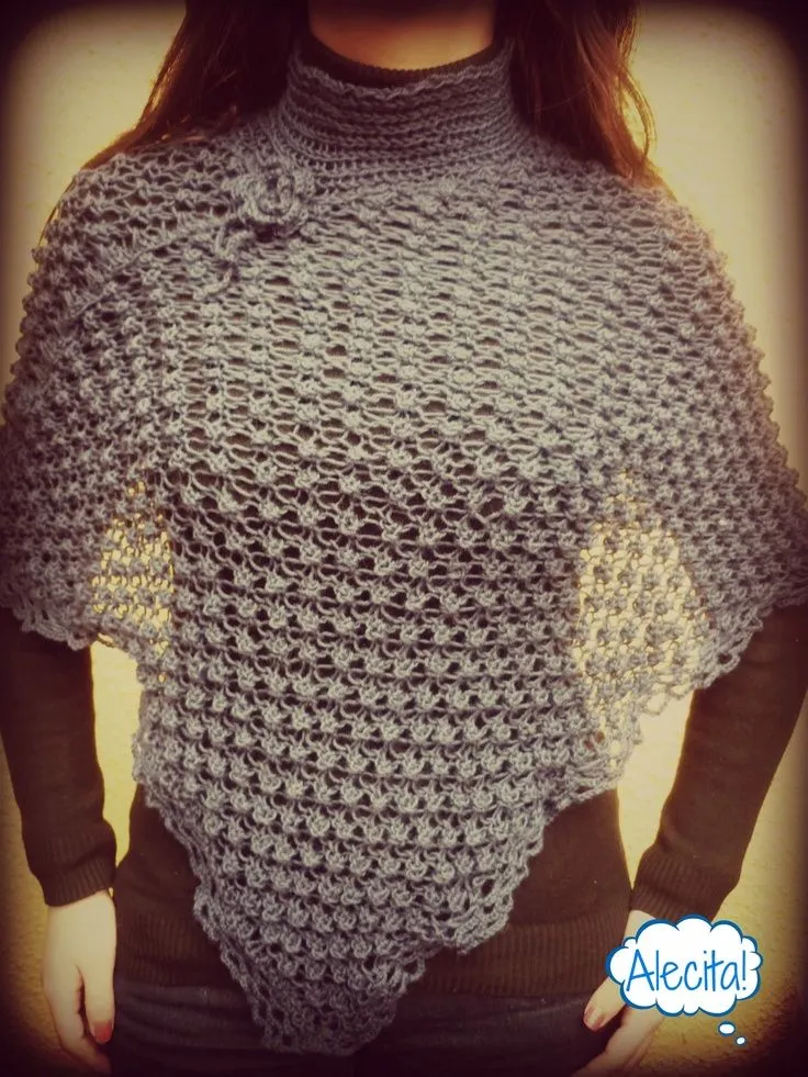 Poncho tejido a palillo por mi Mamá | Tejidos! | Pinterest