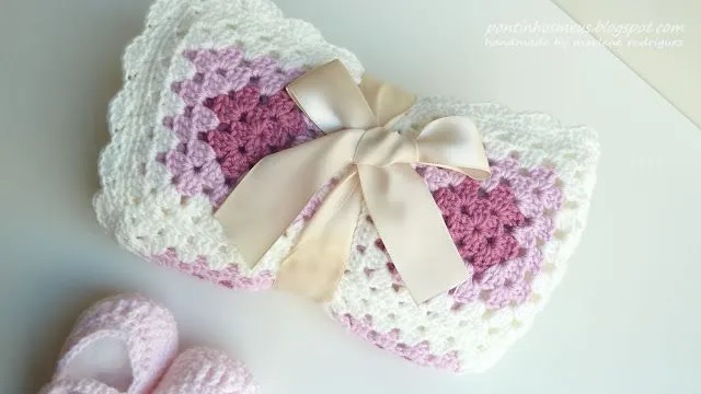 pontinhos meus: Manta de bebe - Baby girl blanket