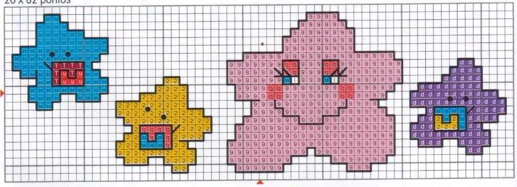 Ponto Cruz para bebê | Ponto Cruz-Cross Stitch-Punto Cruz-十字绣 ...