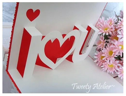 pop up card tutorial - Valentines day - Paper Kawaii