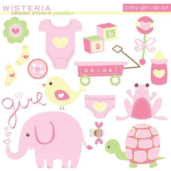 Popular items for baby girl clipart on Etsy