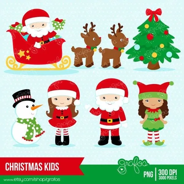 Popular items for christmas clipart on Etsy