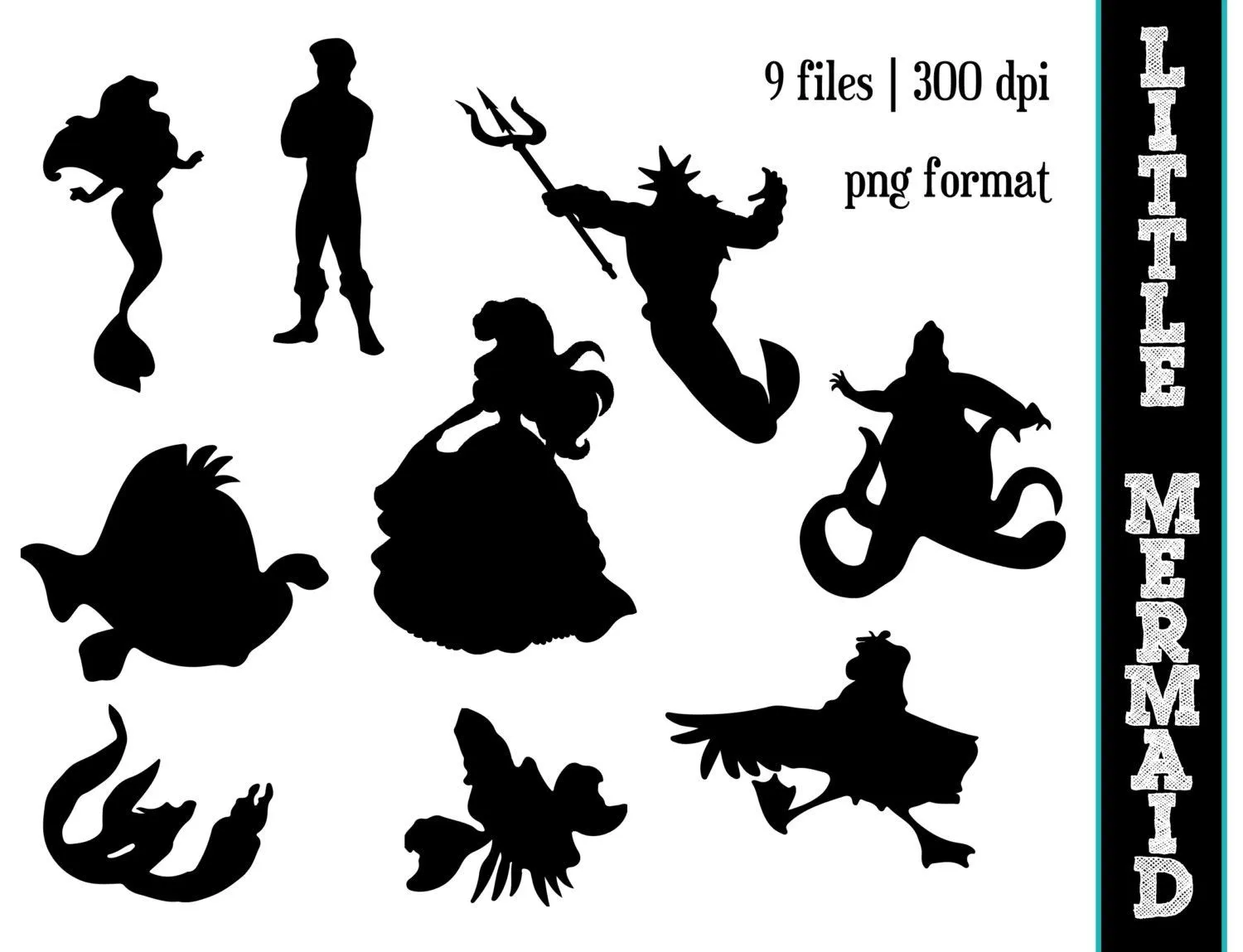 Popular items for clipart ariel on Etsy