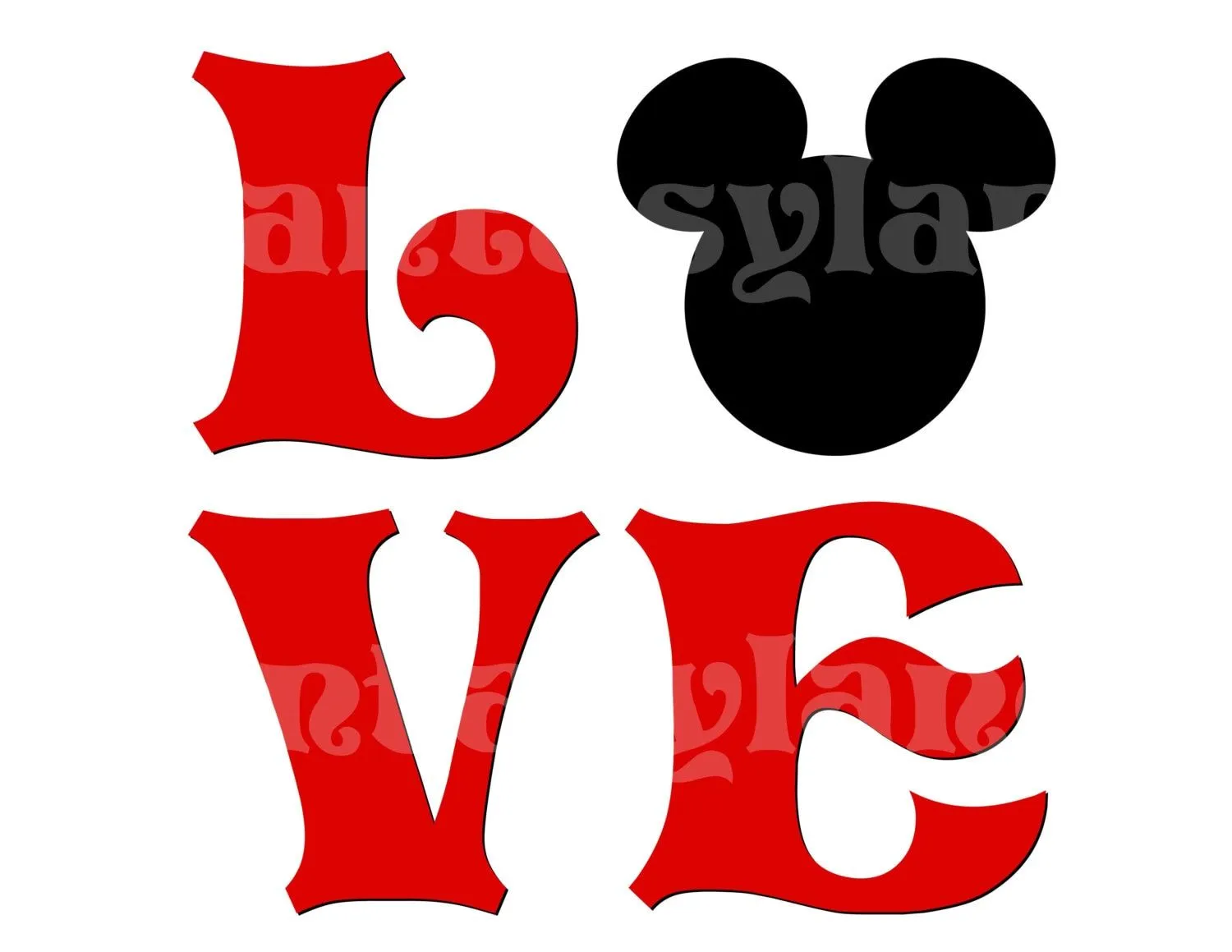 Popular items for mickey love on Etsy