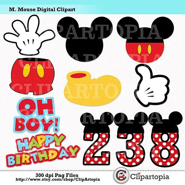 Popular items for mickey mouse numbers on Etsy