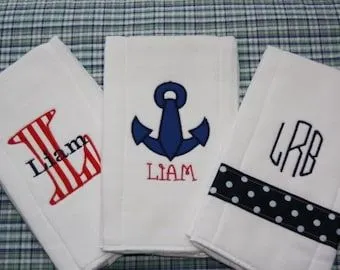 Popular items for nautical burp cloths on Etsy