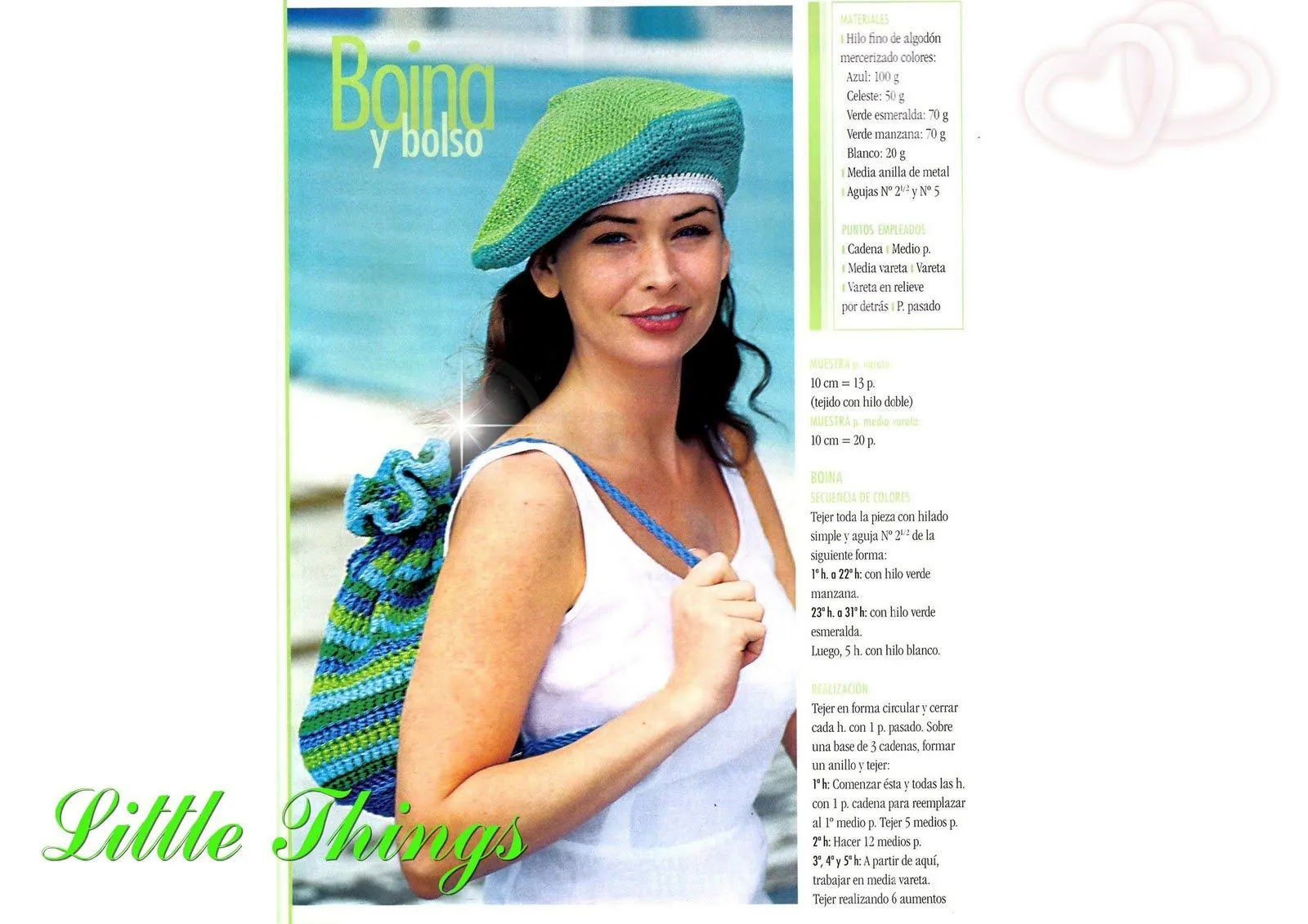 Un Poquito de Todo: patron boina y bolso crochet