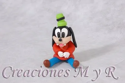 Todo en Porcelana Fria: "Goofy Bebe" Adorno para torta