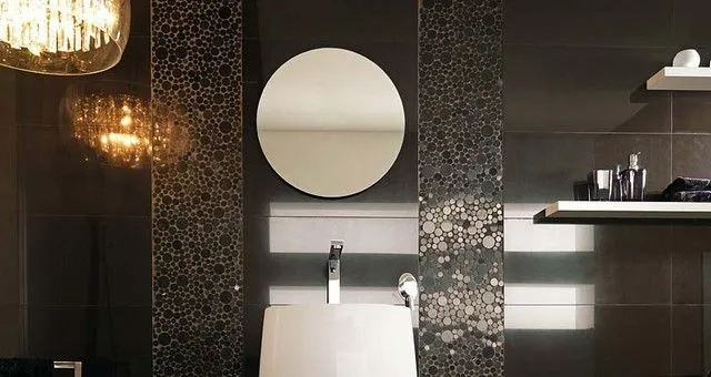 Porcelanosa Cosmos, Moon Negro Marquina wall tiles - Modern ...