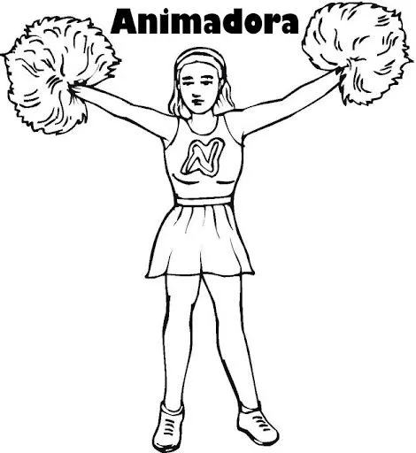 Porristas para colorear - Imagui