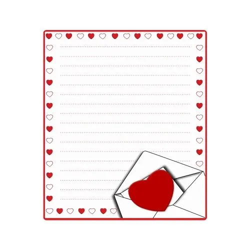 Porta - Recados Carta de Amor | Margenes de corazones, Libreta de apuntes, Hojas  decoradas de amor