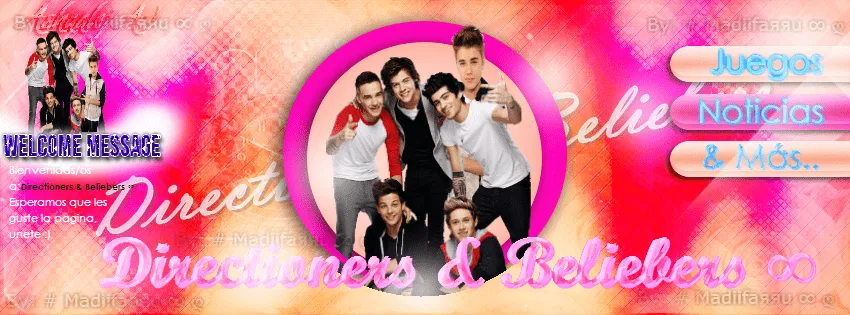 Portada para Directioners y Beliebers by Madiiiifarru on deviantART