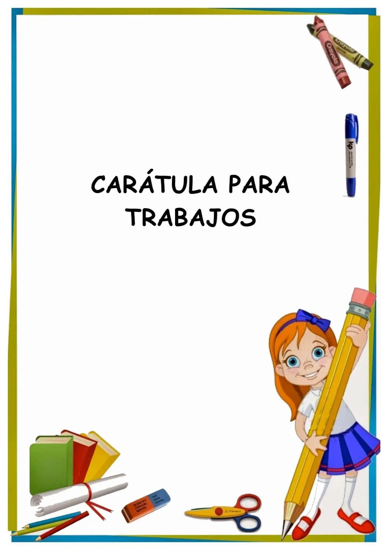 Portada para Trabajo Escolar - DESCARGAR PORTADAS