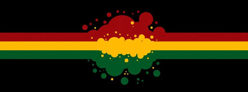 Portada para facebook de Lineas colores rasta