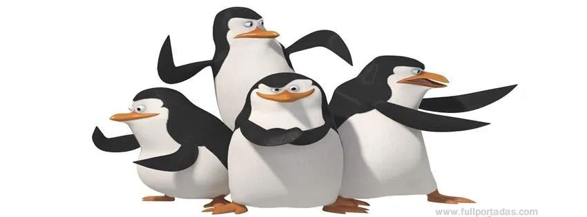 Portada para facebook de Pingüinos de madagascar