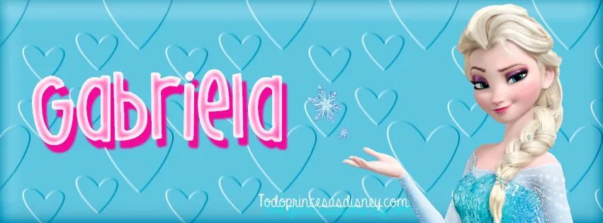 Portada de Frozen con nombre Gabriela | Princesas Disney