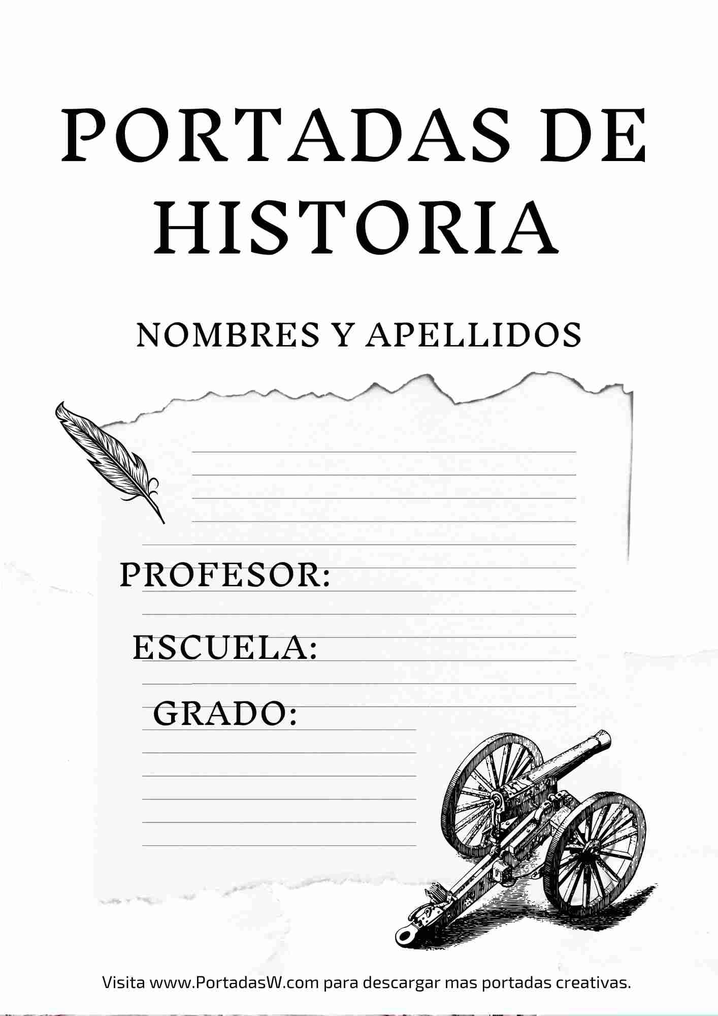 ᐅ Portada de Historia con Pergamino para Colorear en Word