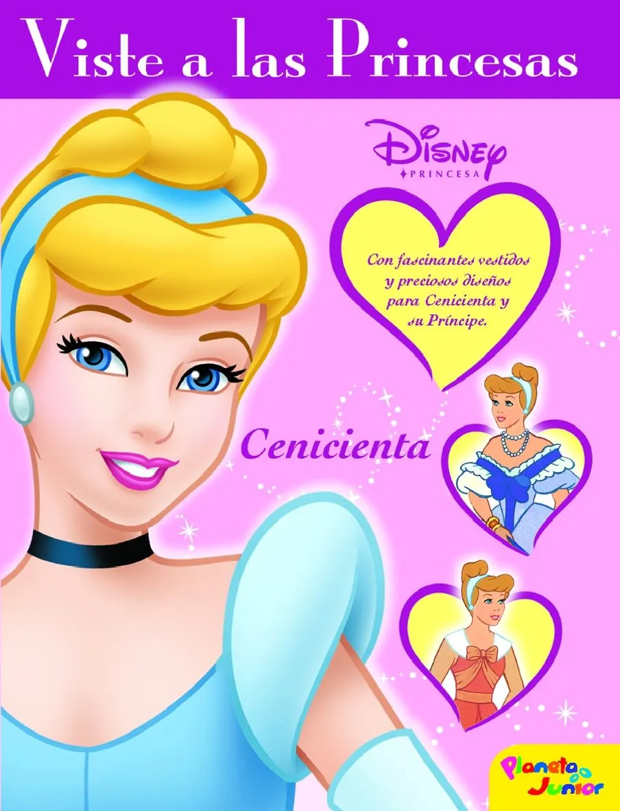 Portada de Viste a las princesas. Cenicienta de Disney. Princesas