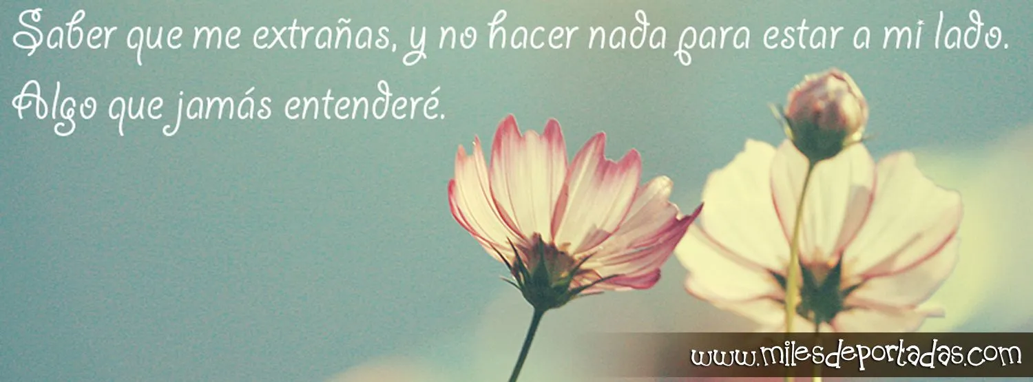 Portadas para Facebook - Frases de Amor Saber que me extrañas ...