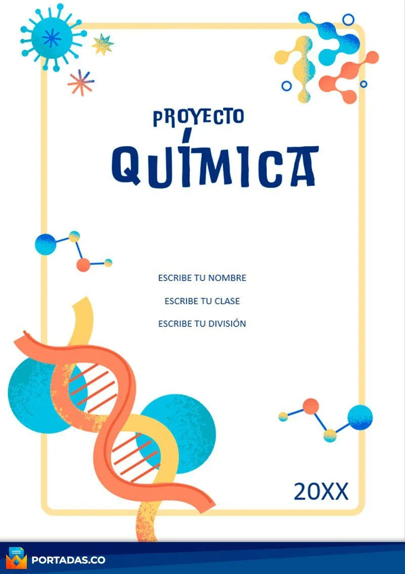 Portadas de Química ♎︎ 【2023 】 Cuadernos y Trabajos en Word