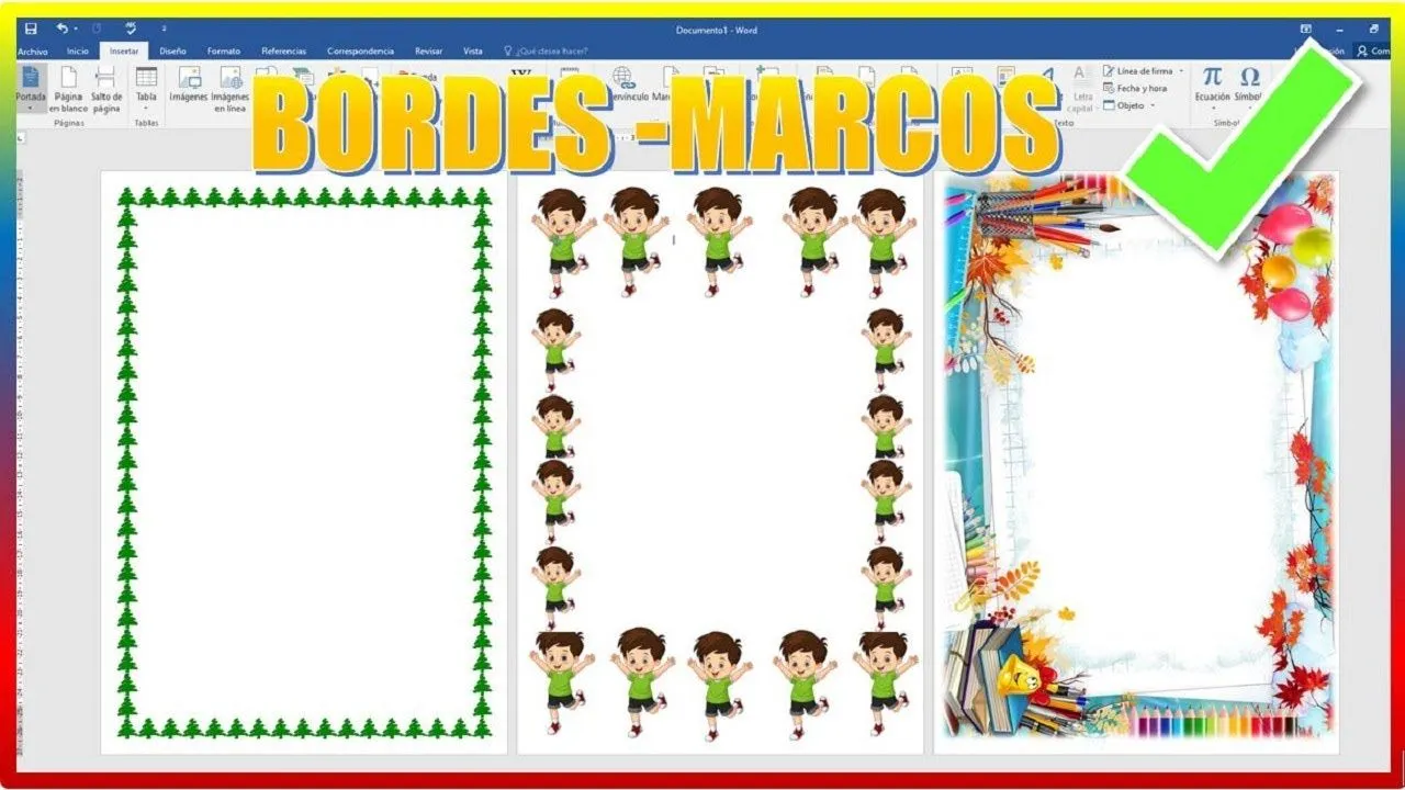 Portadas en word l Marcos bonitos l Bordes animados - YouTube