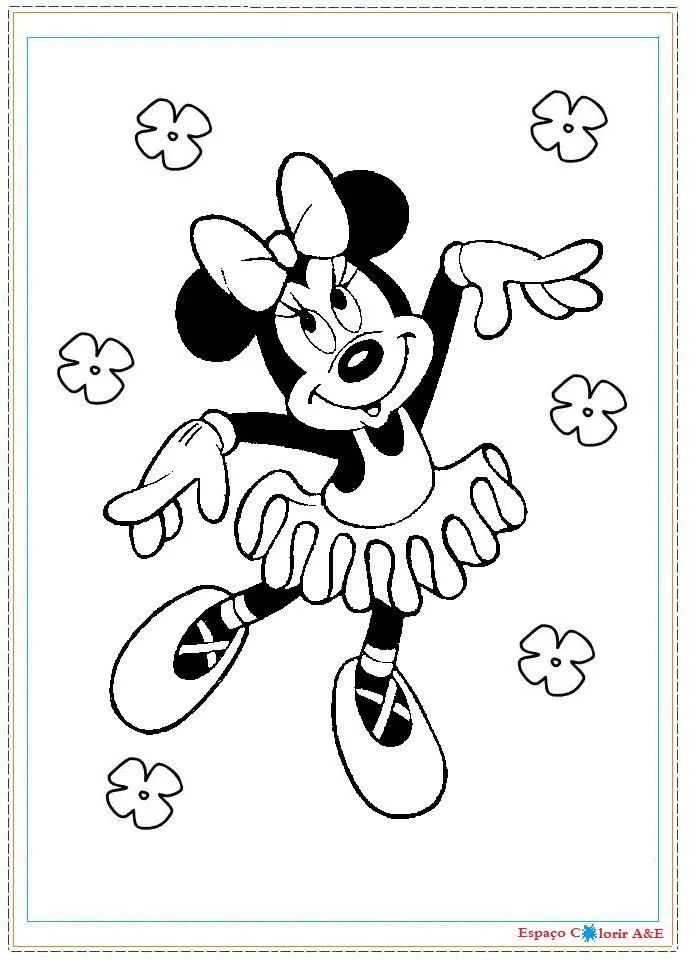 portal a&e, colorir, mickey&minnie&amigos disney-minnie-h21